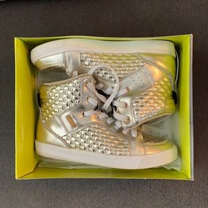 Zumba Street Boss Gold Metallic Hightop Sneakers